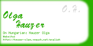 olga hauzer business card